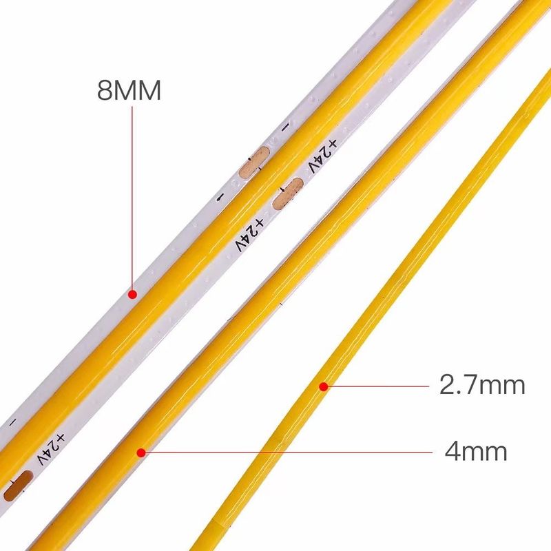 2700K-6500K 12V LEDの穂軸のストリップ24Vの高密度破片の屋内家の装飾