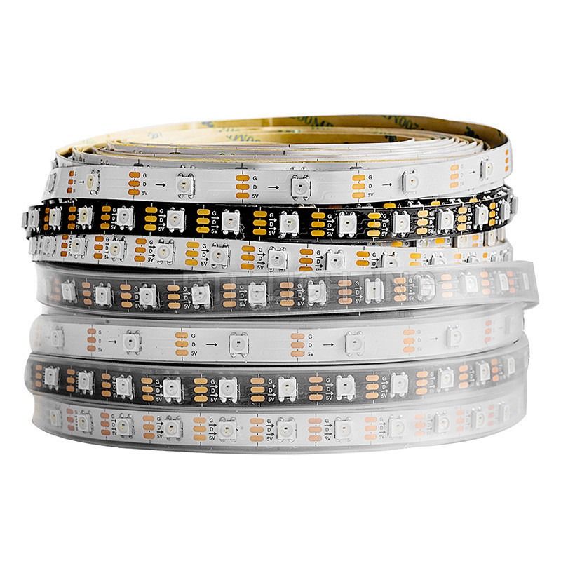 RGB適用範囲が広いLEDの滑走路端燈WS2812B 5050SMD個々のアドレス指定可能な16.4FT 60Pixels/M 300Pixels LEDピクセル ストリップ
